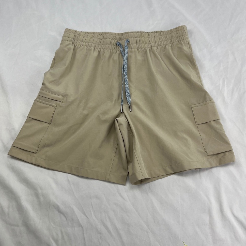All In Motion Cargo Hiking Utility Tan Khaki Stretch Woven Shorts‎